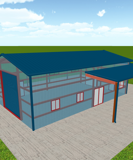 Metal Building 3D Configurator Tool Environment image capture