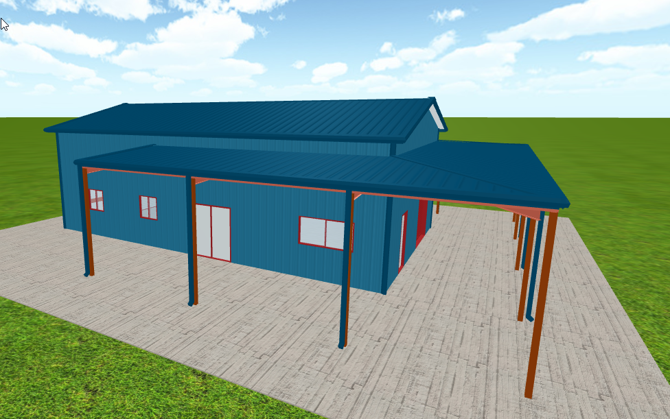 Design your steel building with our easy to use 3d tool